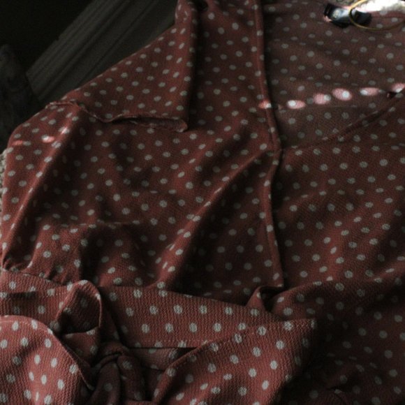 Vintage Wrap Up Rusty Rose Blouse - Picture 3 of 4